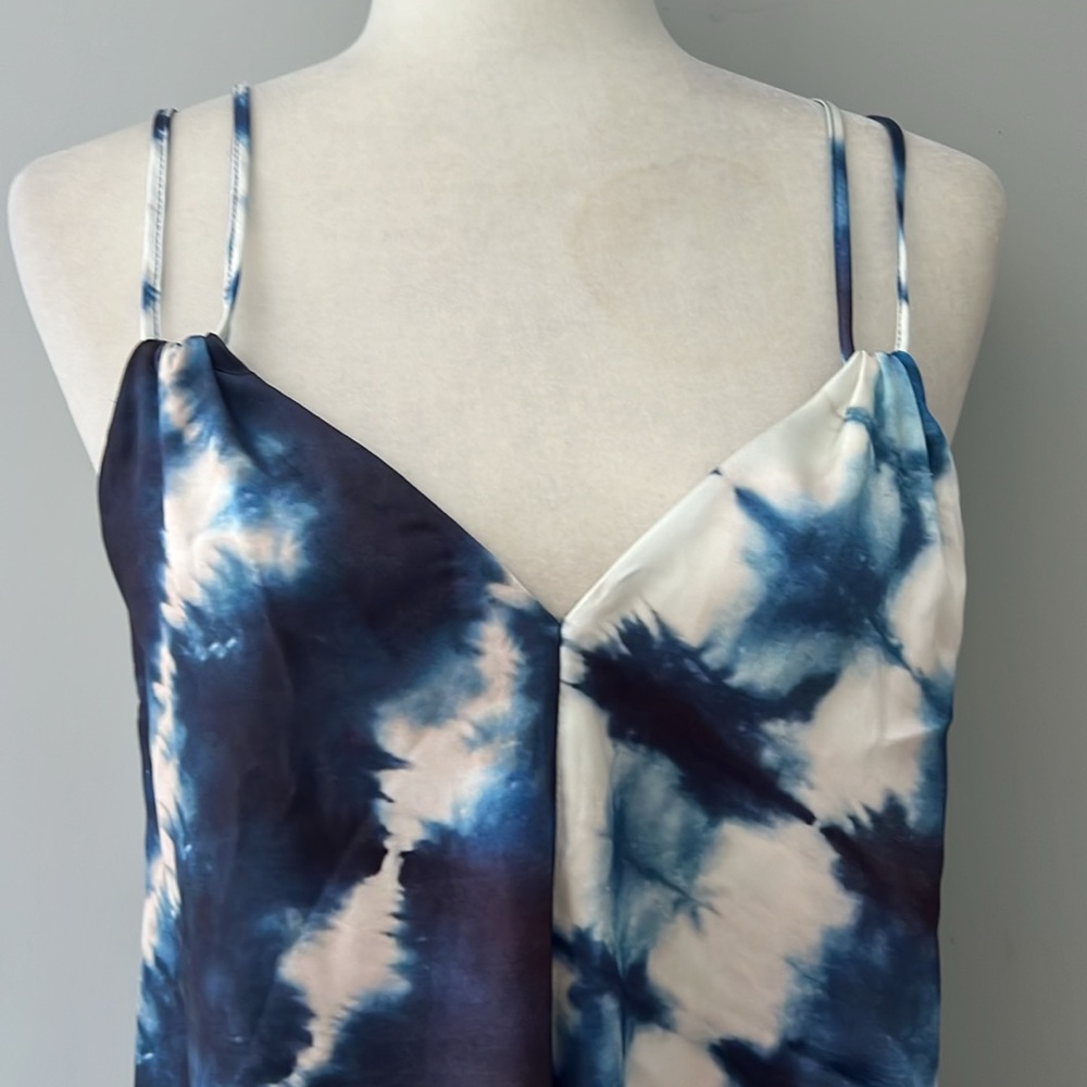 NWT ZARA Tie Dyed Flowy Slip Maxi Dress - Picture 12 of 15